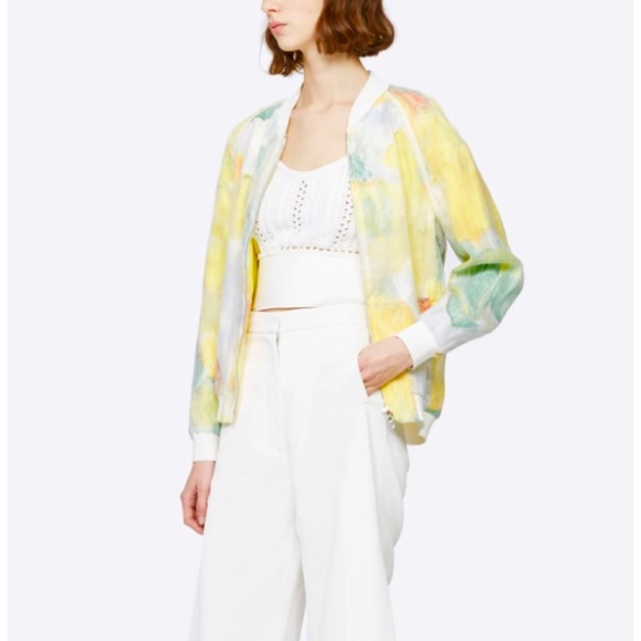 3.1 PHILLIP LIM • Transparent Frame Bomber Jacket in Yellow Multi - Picture 16 of 16